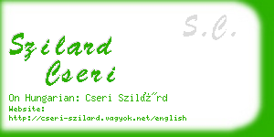 szilard cseri business card